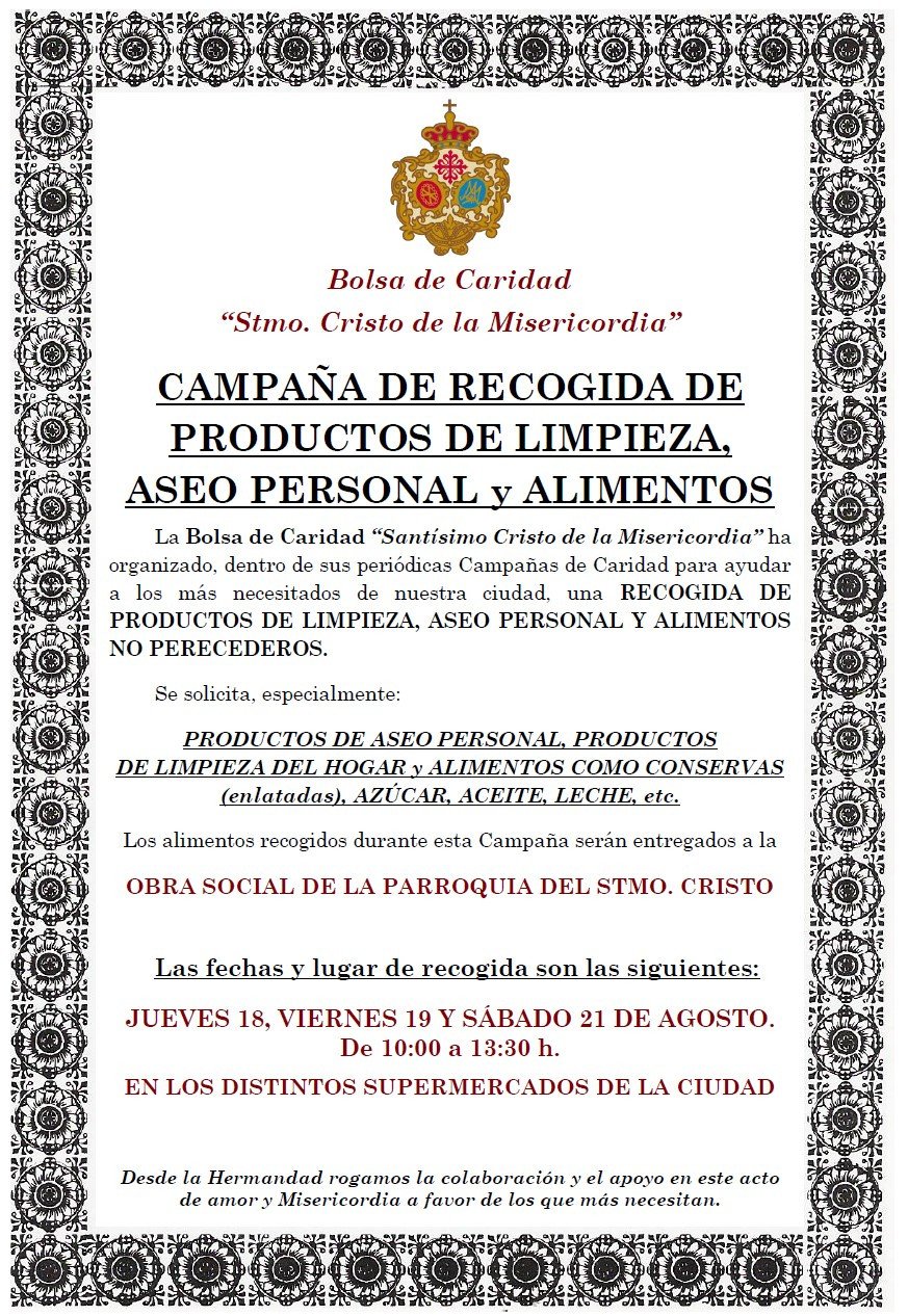Cartel Recogida de Alimentos Bolsa de Caridad 2022
