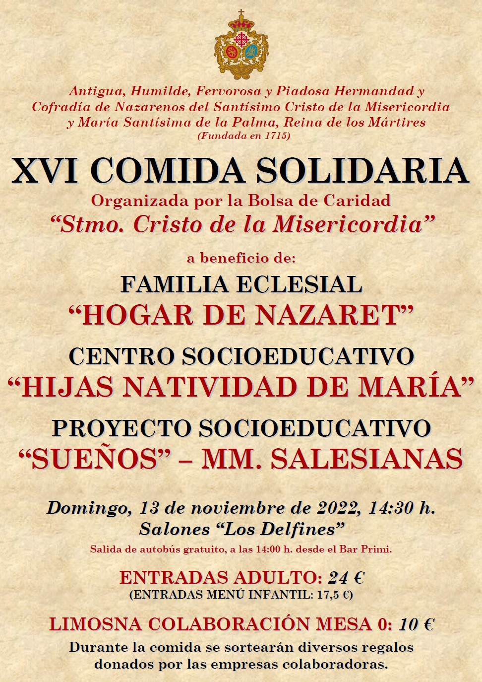 Cartel de la XVI Comida Solidaria Bolsa de Caridad