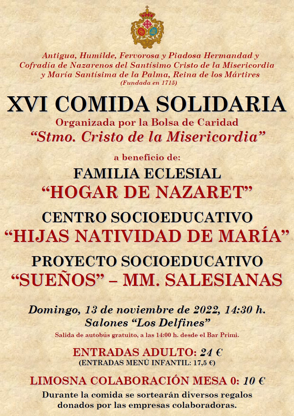 Cartel de la XVI Comida Solidaria Bolsa de Caridad (1)