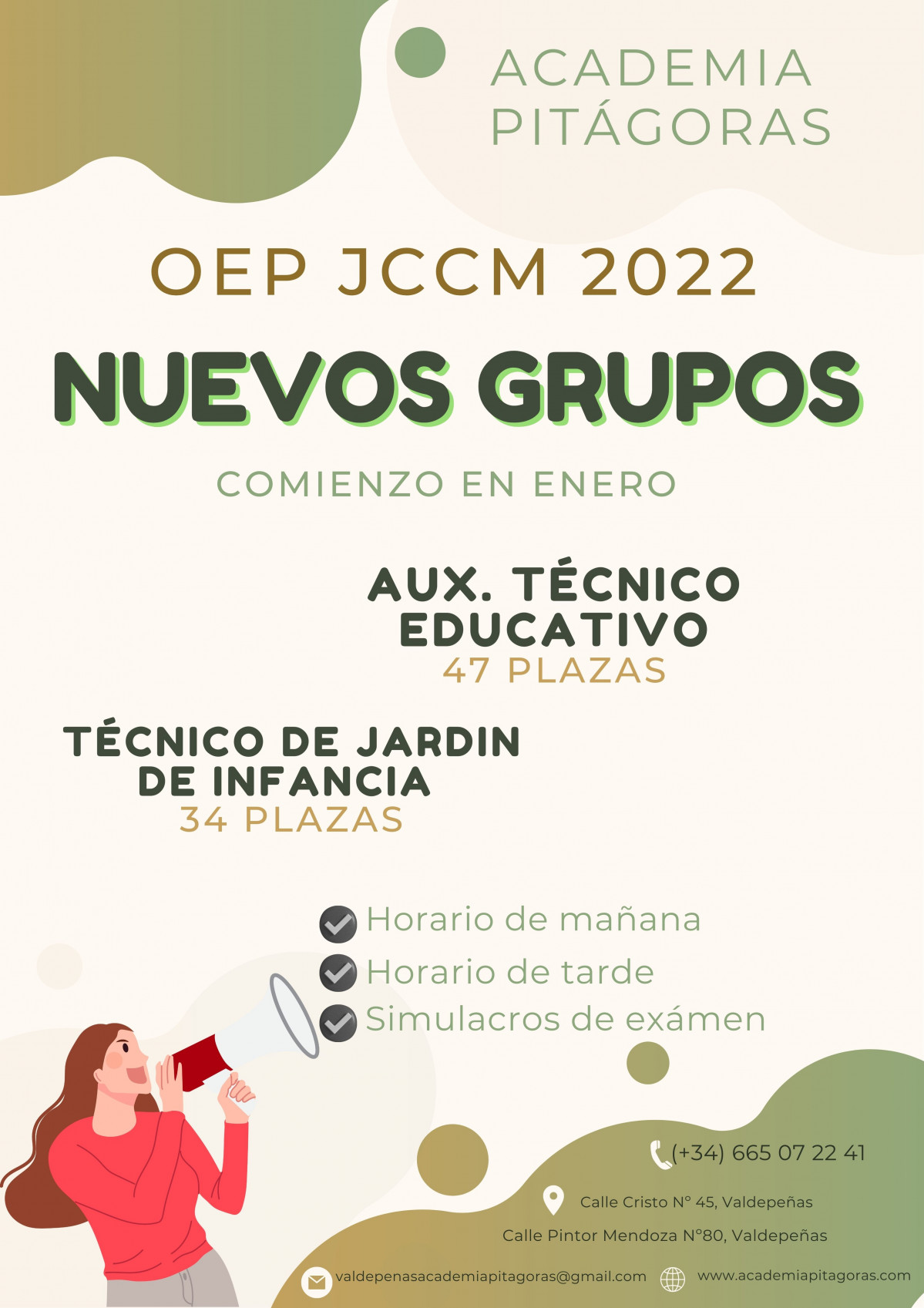 Cartel Aux. Educativo y T.Jardin Infancia OEP JCCM 2022