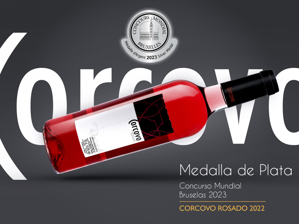 MEDALLA DE PLATA CORCOVO ROSADO CONCURSO MUNDIAL DE BRUSELAS 2023