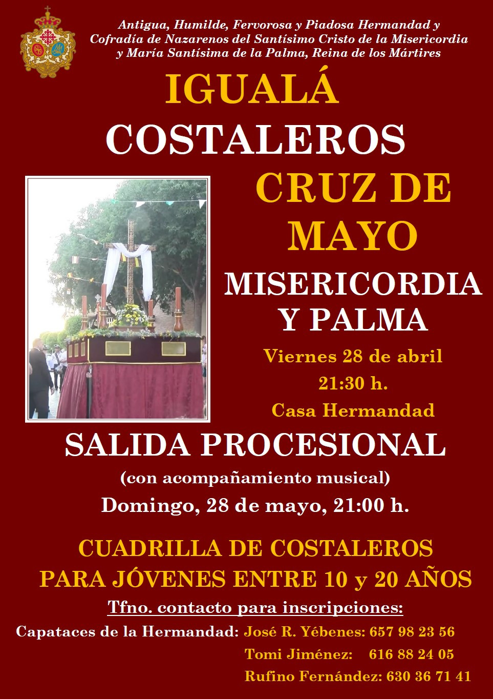 Cartel Igualu00e1 costaleros Cruz de Mayo 2023