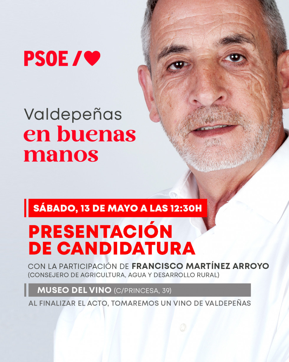 Cartel presentación candidatura Jesús Martín