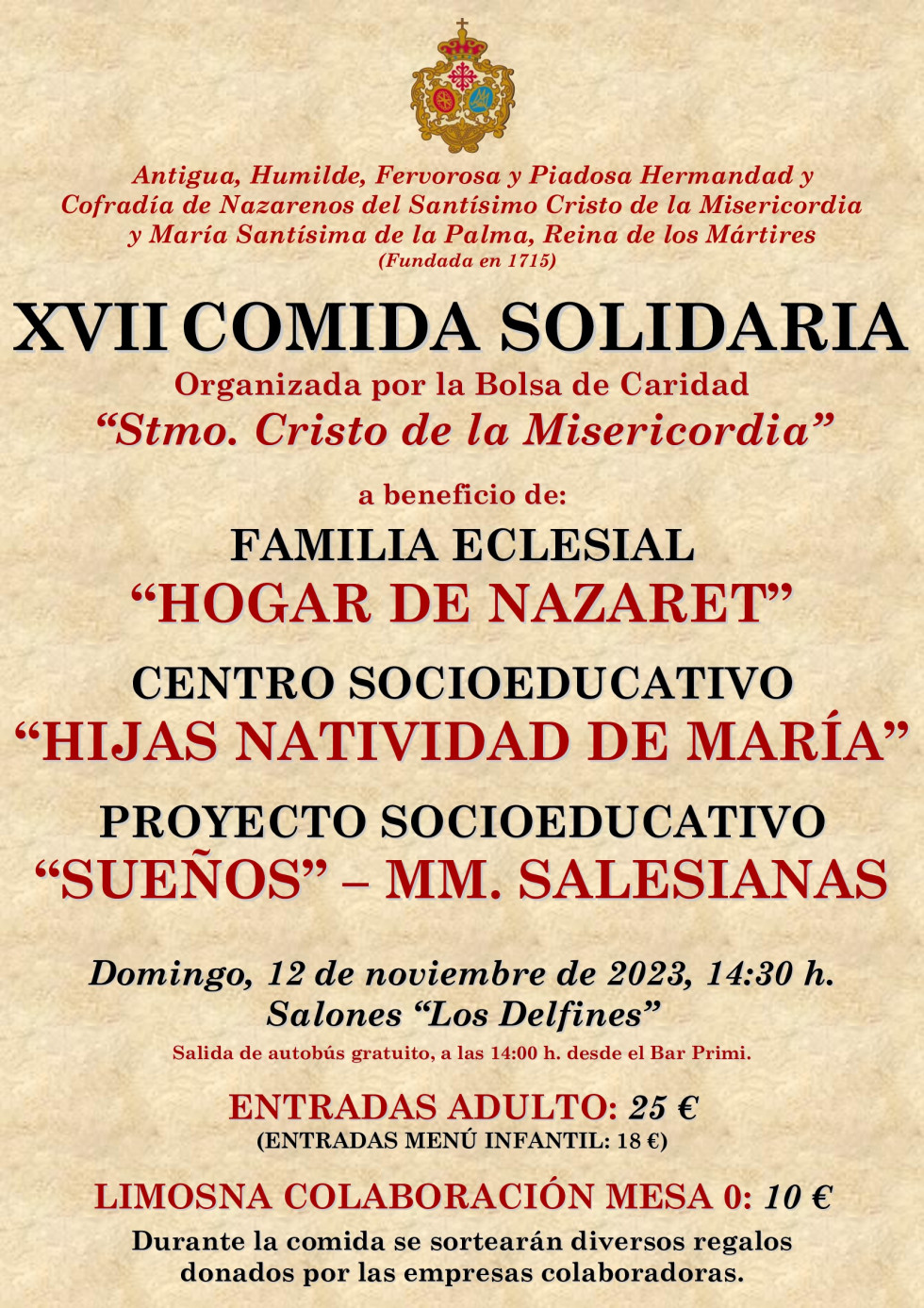 Cartel XVII Comida Solidaria Bolsa de Caridad