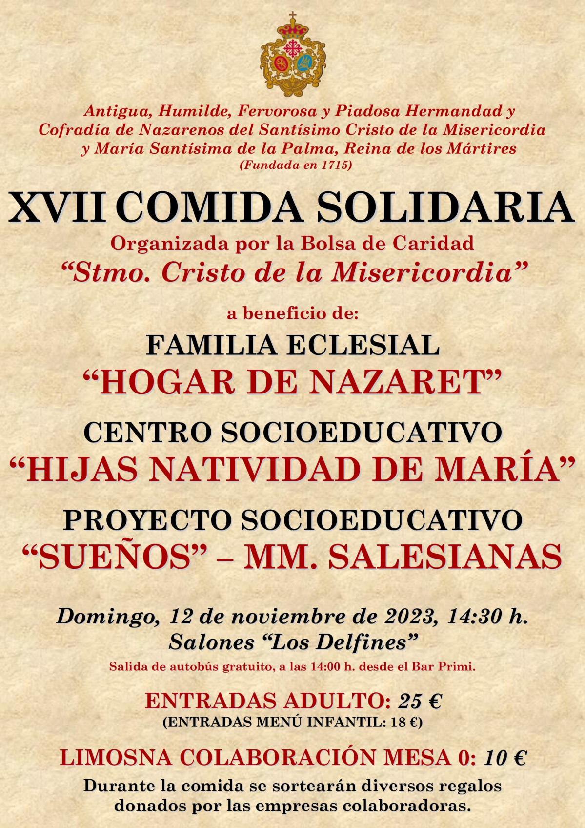Cartel XVII Comida Solidaria Bolsa de Caridad