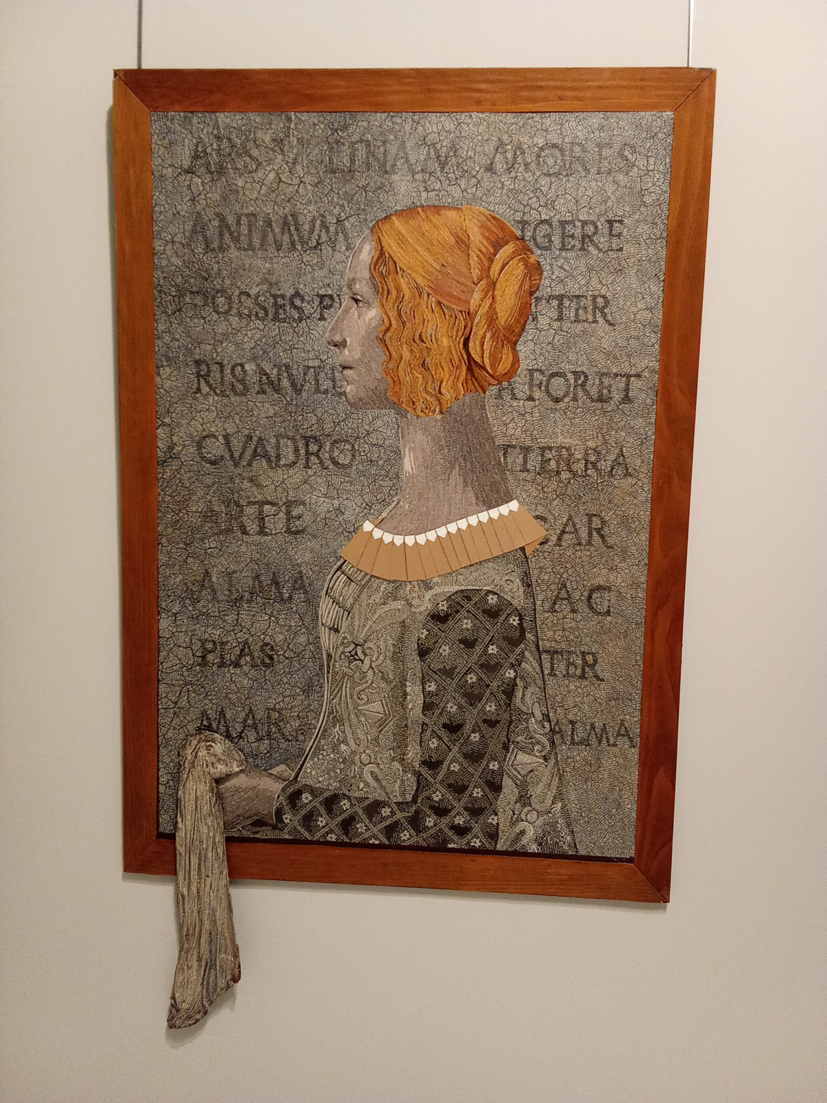 Retrato de Giovanna Tornabuoni basado en la obra de Ghirlandaio que se expone en el Thyssen Bornemisza