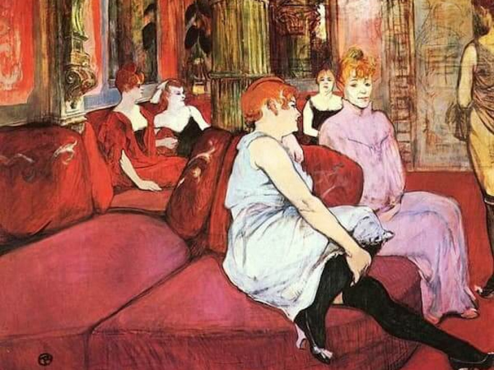 Lám. 1.Toulouse Lautrec. Salon de la rue des Moulins (1894)