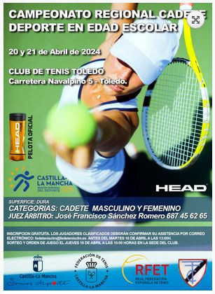 CADETE CARTEL RGNAL TOLEDO 24