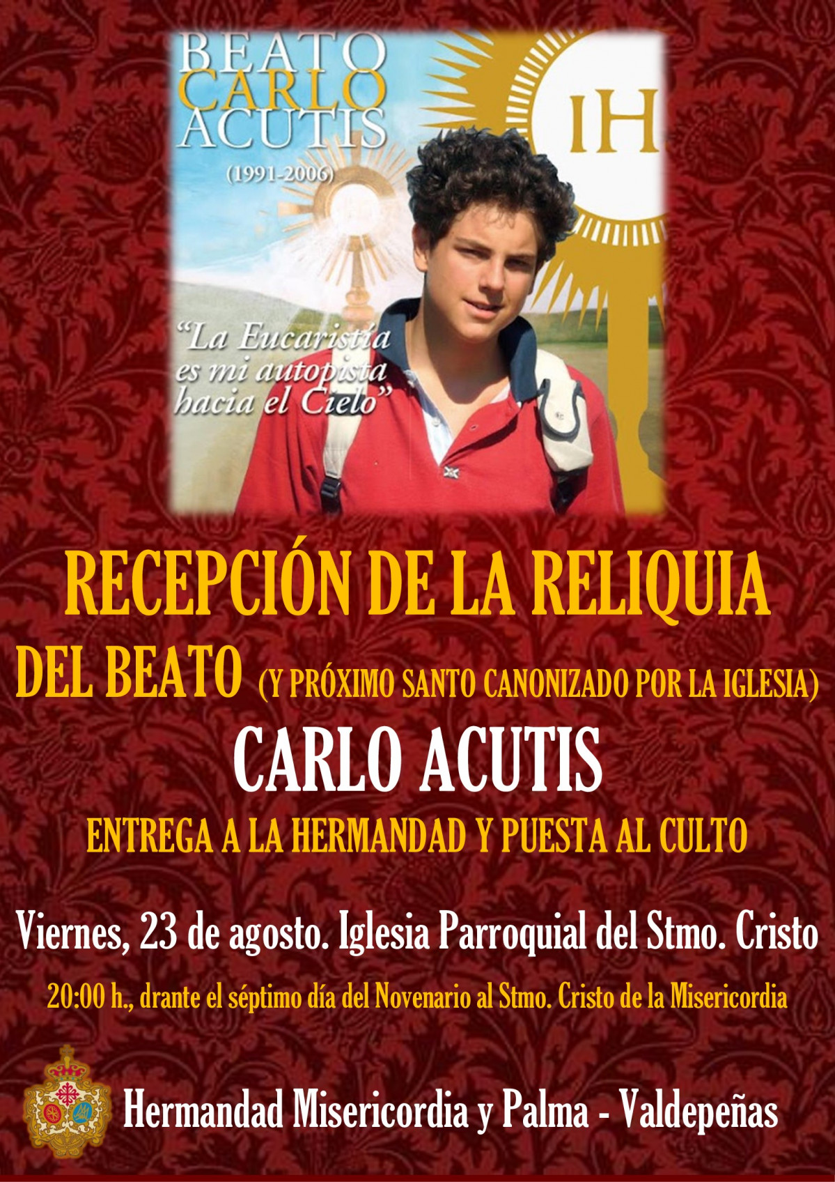 Recepciu00f3n de la reliquia y puesta al Culto de San Carlo Acutis