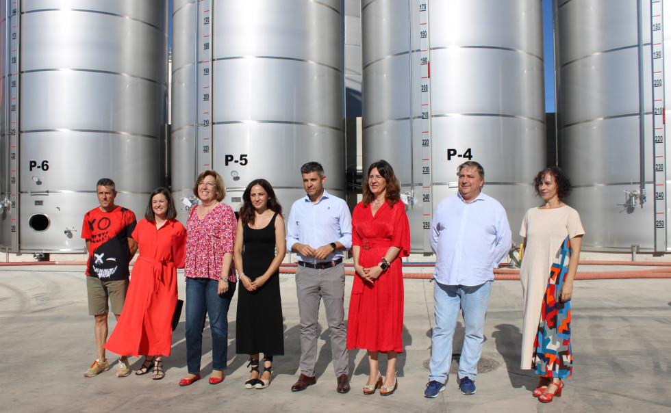 Blanca Fernández visita a bodega