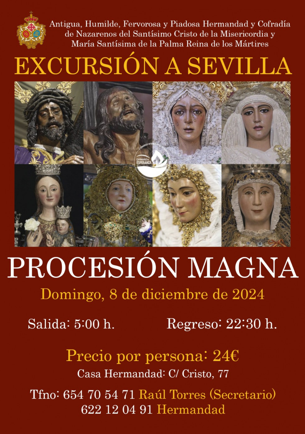 Cartel Excursión Sevilla 8 diciembre 2024