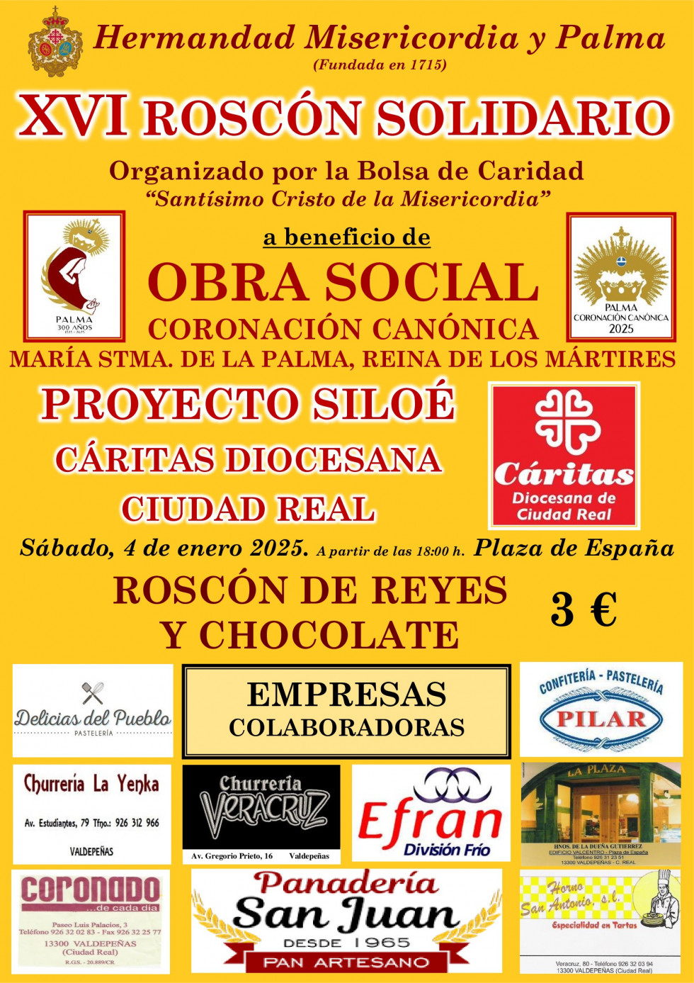 Cartel XVI Roscón Solidario Bolsa de Caridad
