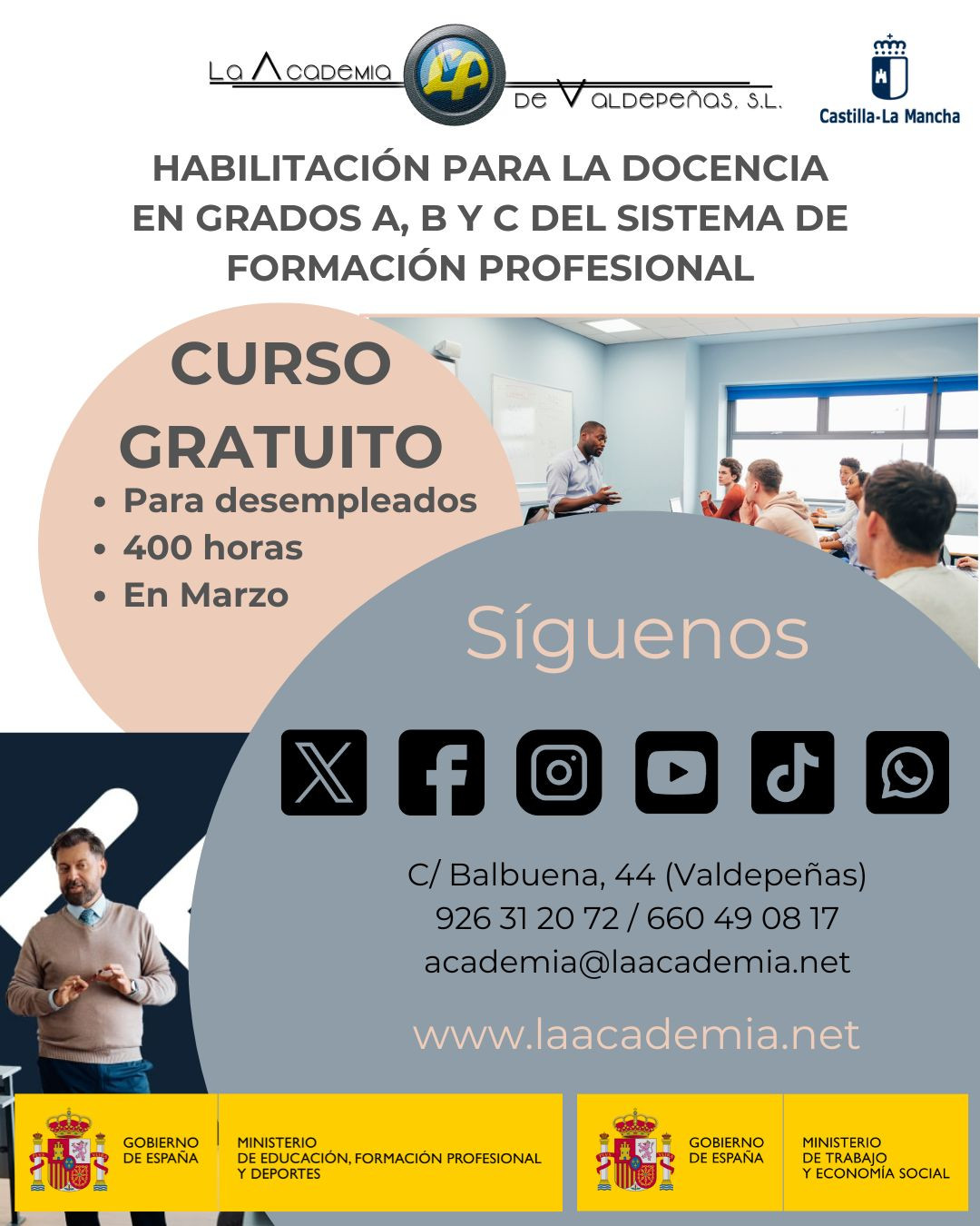 Instagram habilitaciu00f3n para la docencia en grados A, B y C del sistema de formaciu00f3n profesional
