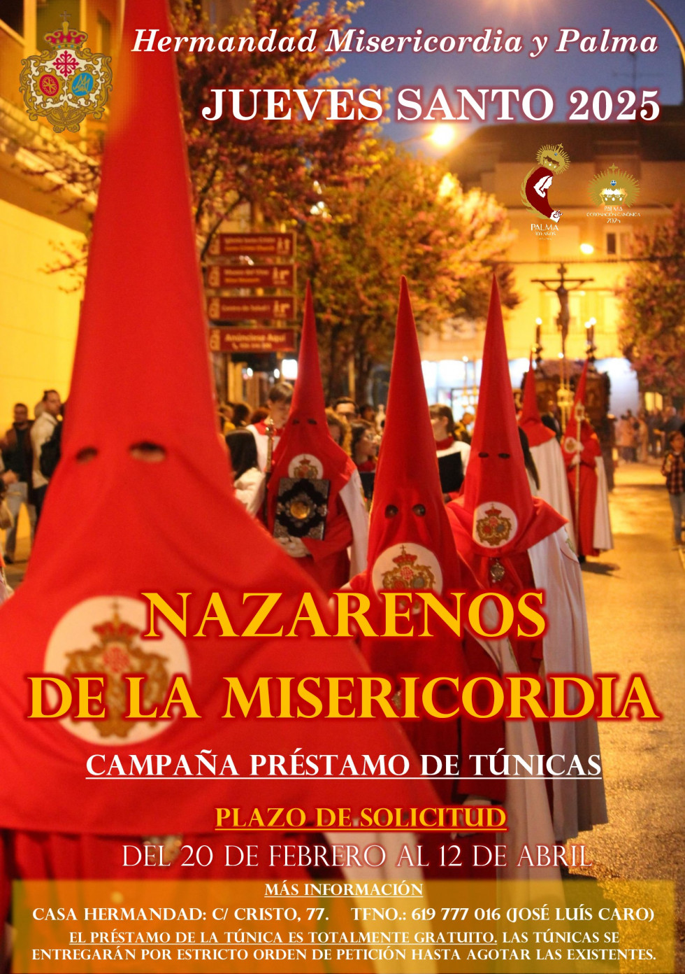 Cartel préstamo de túnicas 2025