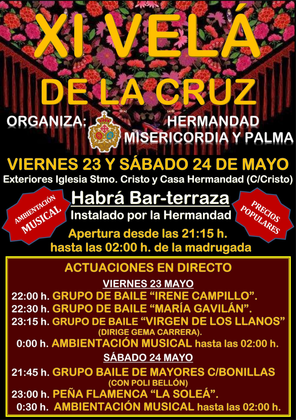 Cartel XI Velá de la Cruz de Mayo