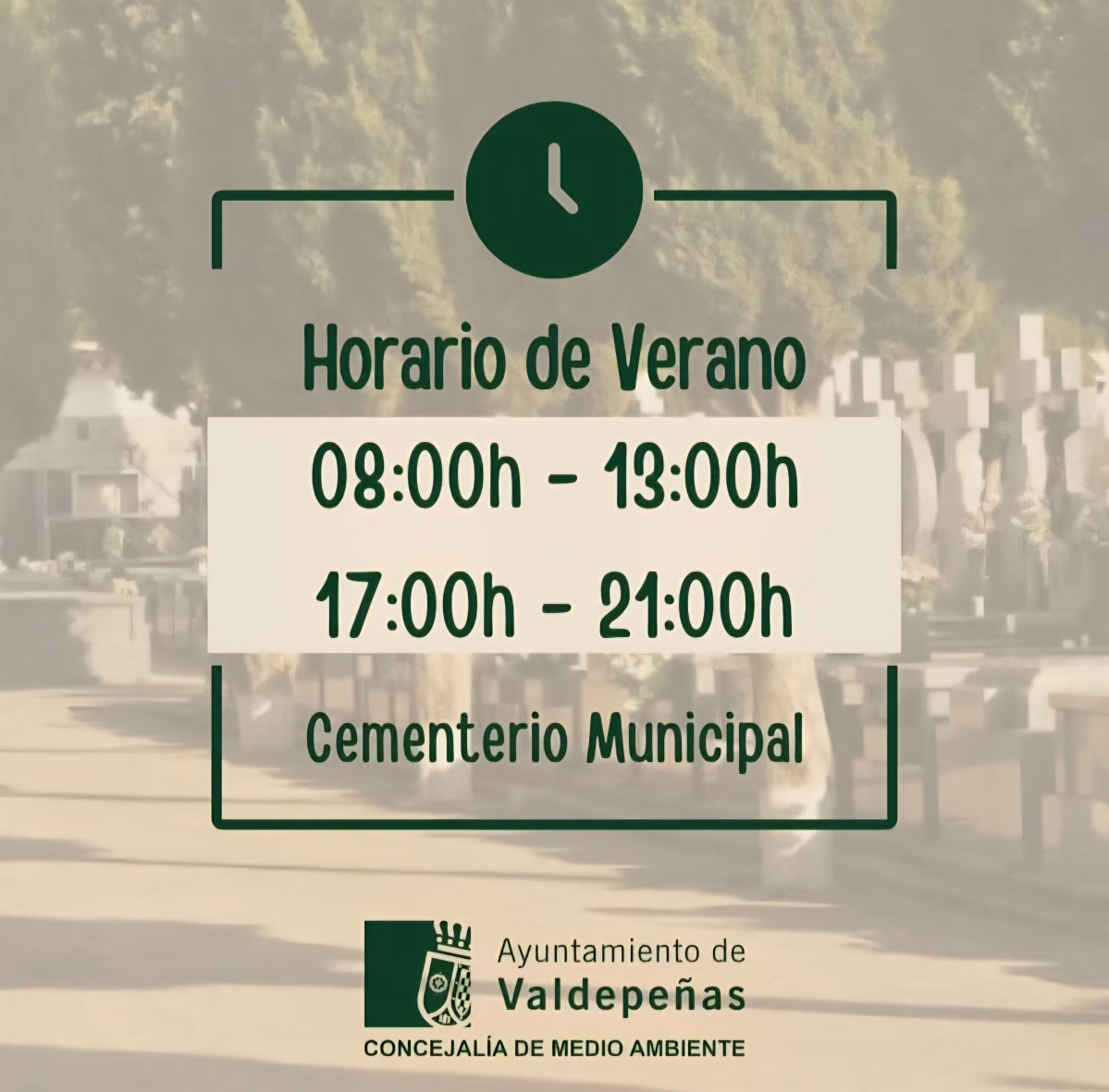 HORARIO CEMENTERIO VALDEPEu00d1AS