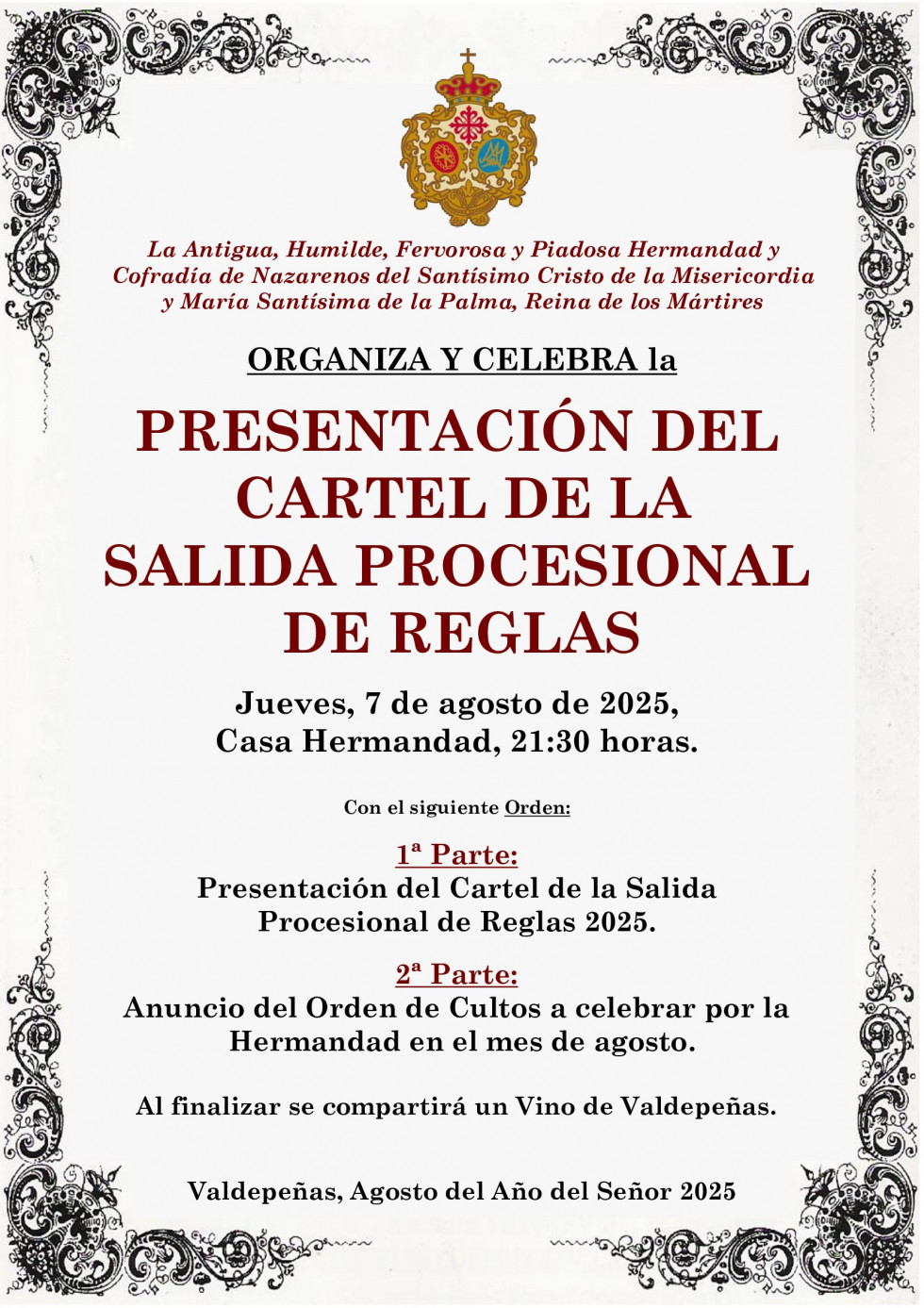 Cartel Presentación Salida de Reglas 2025
